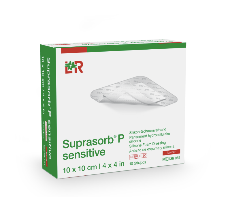 SUPRASORB P sensitive PU-Schaumv.border 10x10cm